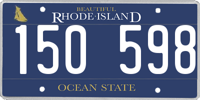 RI license plate 150598