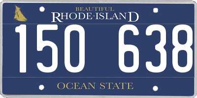 RI license plate 150638