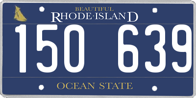 RI license plate 150639