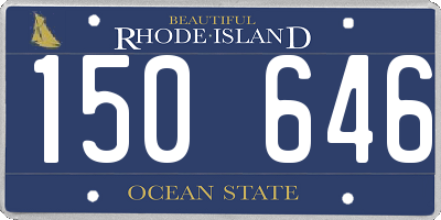 RI license plate 150646