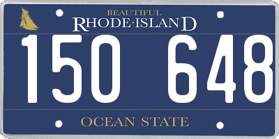 RI license plate 150648