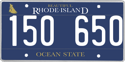 RI license plate 150650