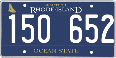 RI license plate 150652
