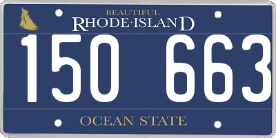 RI license plate 150663