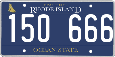 RI license plate 150666