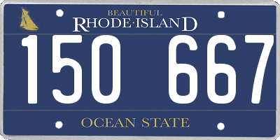 RI license plate 150667