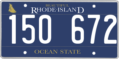 RI license plate 150672