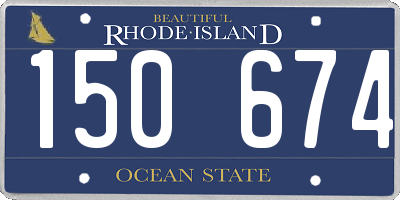 RI license plate 150674