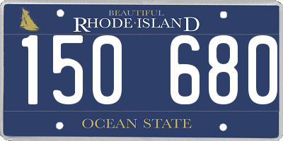 RI license plate 150680