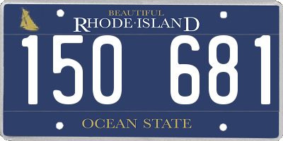 RI license plate 150681