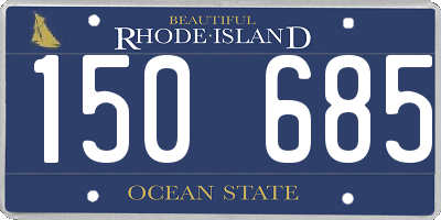 RI license plate 150685