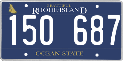 RI license plate 150687