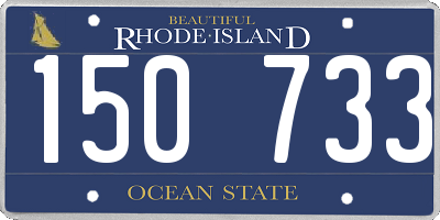 RI license plate 150733