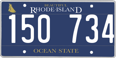 RI license plate 150734