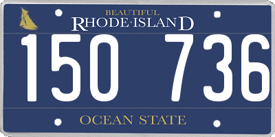 RI license plate 150736
