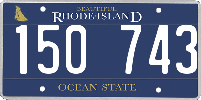 RI license plate 150743