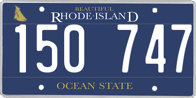 RI license plate 150747