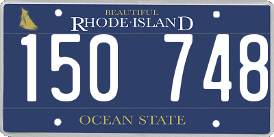 RI license plate 150748