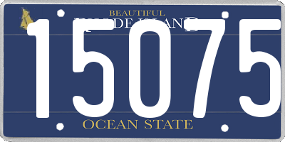 RI license plate 15075