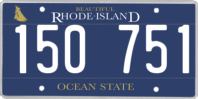RI license plate 150751