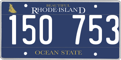 RI license plate 150753