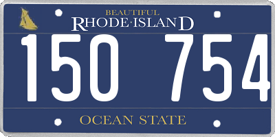 RI license plate 150754