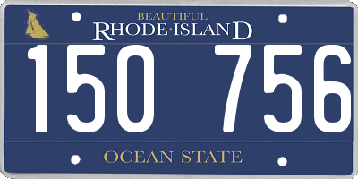 RI license plate 150756