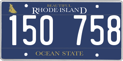 RI license plate 150758