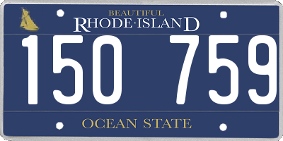 RI license plate 150759