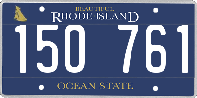 RI license plate 150761