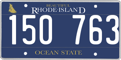 RI license plate 150763