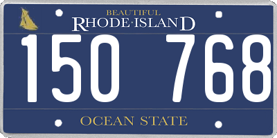RI license plate 150768