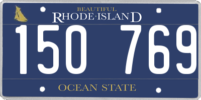 RI license plate 150769