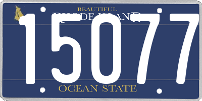 RI license plate 15077