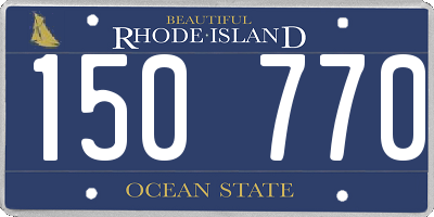 RI license plate 150770