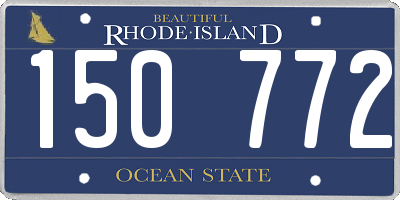 RI license plate 150772