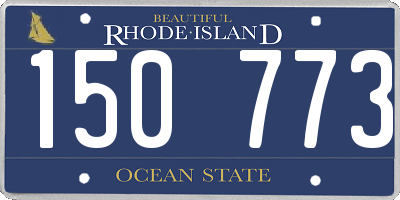 RI license plate 150773