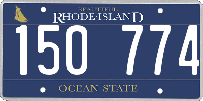 RI license plate 150774