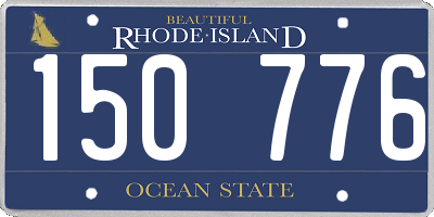 RI license plate 150776