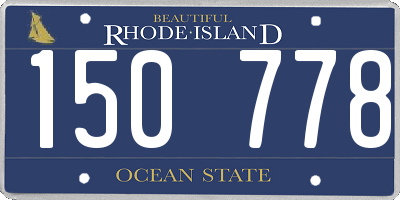RI license plate 150778