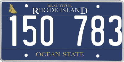 RI license plate 150783
