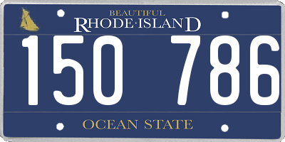RI license plate 150786