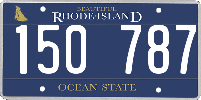 RI license plate 150787