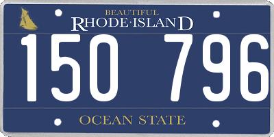 RI license plate 150796