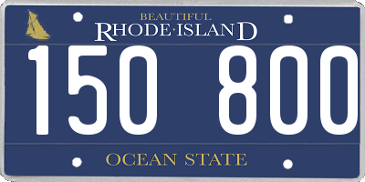 RI license plate 150800