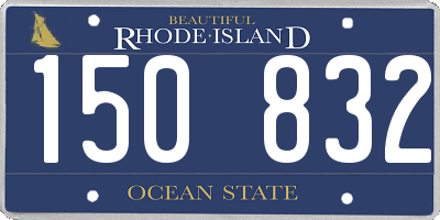 RI license plate 150832