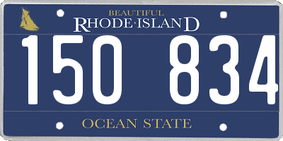 RI license plate 150834