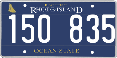 RI license plate 150835
