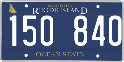 RI license plate 150840