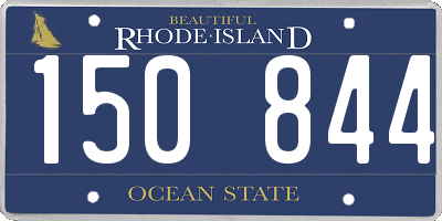 RI license plate 150844